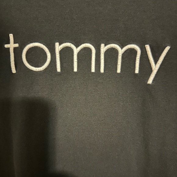 Tommy Hilfiger T Shirt dress navy blue red and white stripes on side - Picture 2 of 7